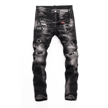 Black Grey Ripped Jeans