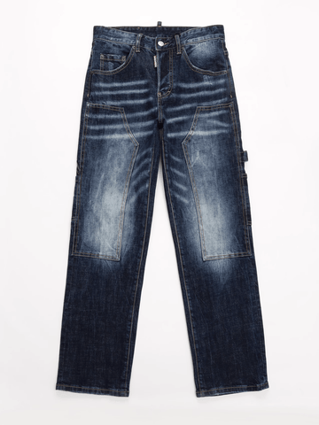 Blue White Washed Classic Jeans