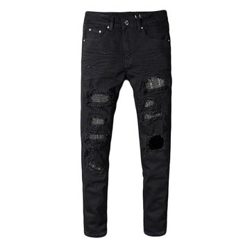 Black Diamond Patch Jeans