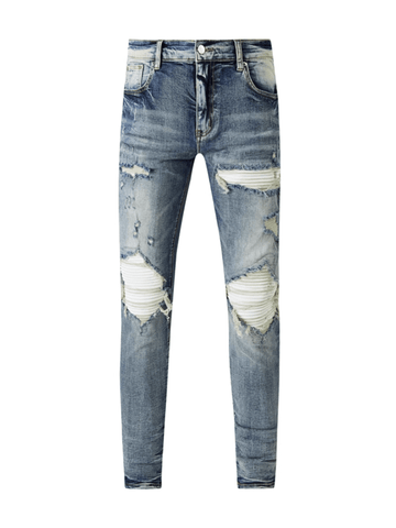 Denim White Patch Jeans