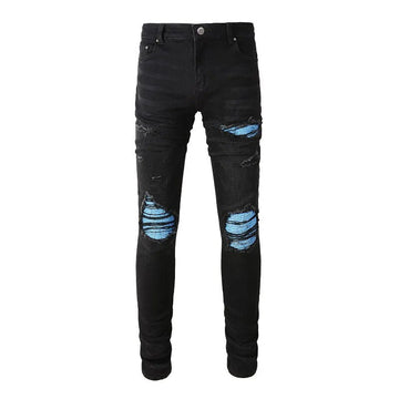 Blue Patches Jeans