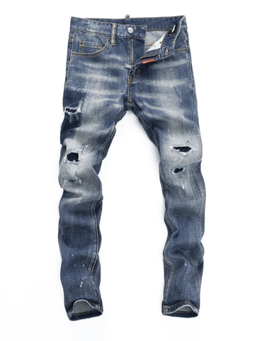 Unique Washed Ripped Jeans