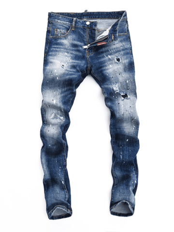 Light Blue Paint Jeans