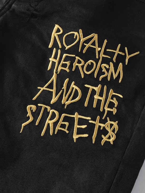Black Gold Writing Jeans