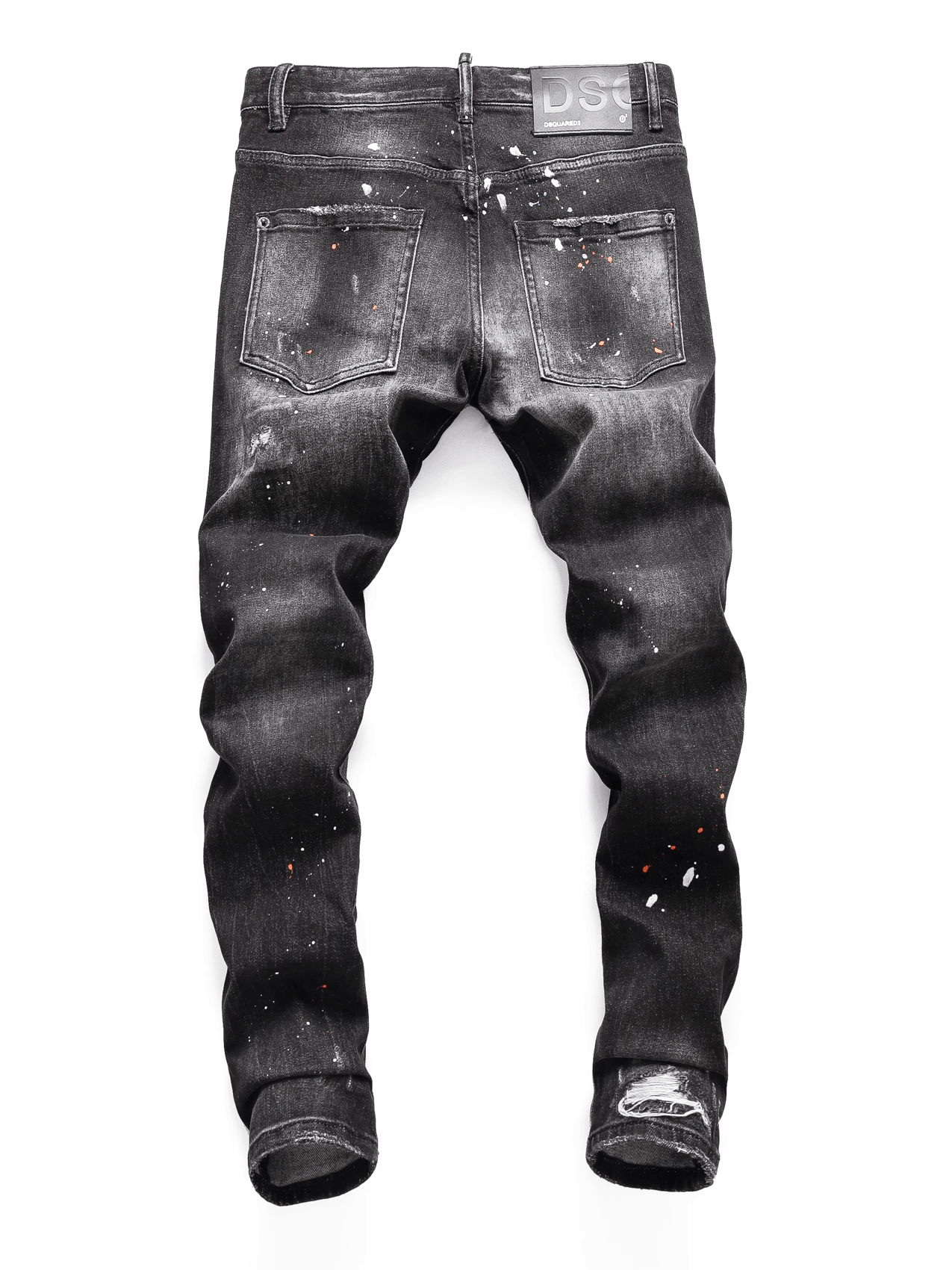 Black Gray Paint Jeans