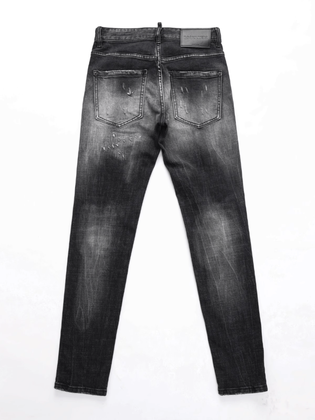 Black Gray Patch Jeans