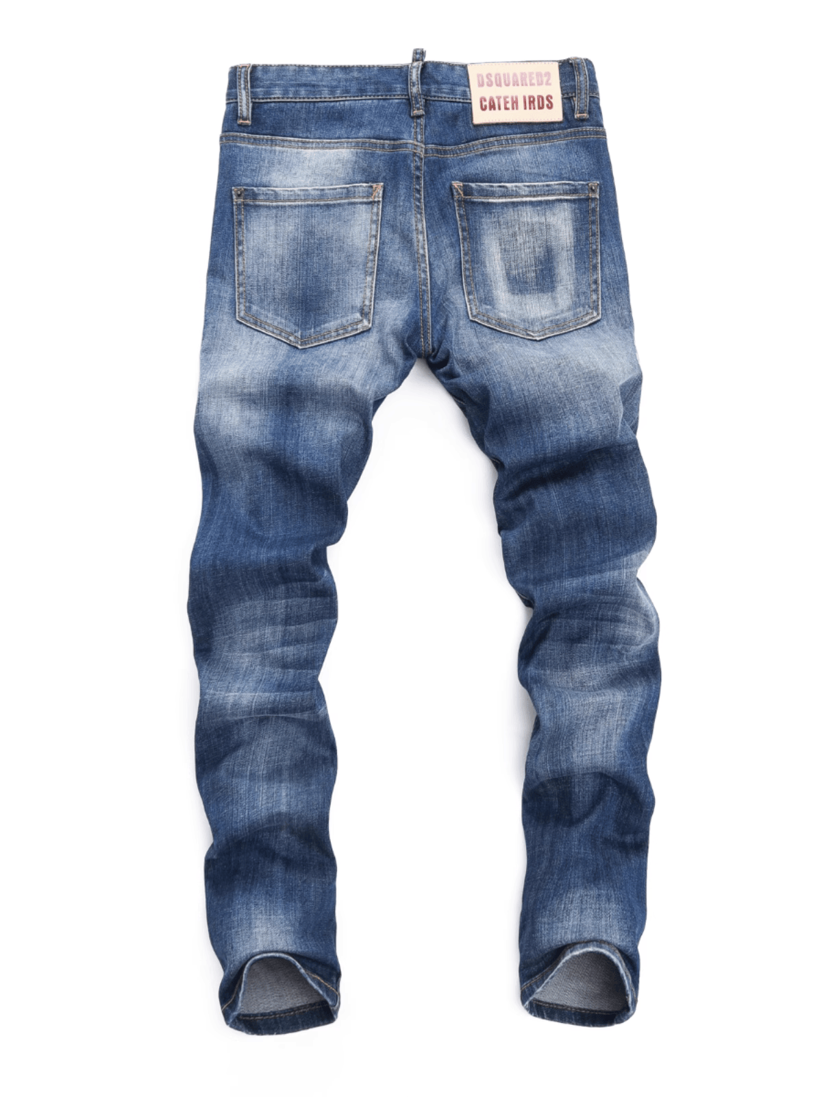 Blue Washed Ripped Jeans