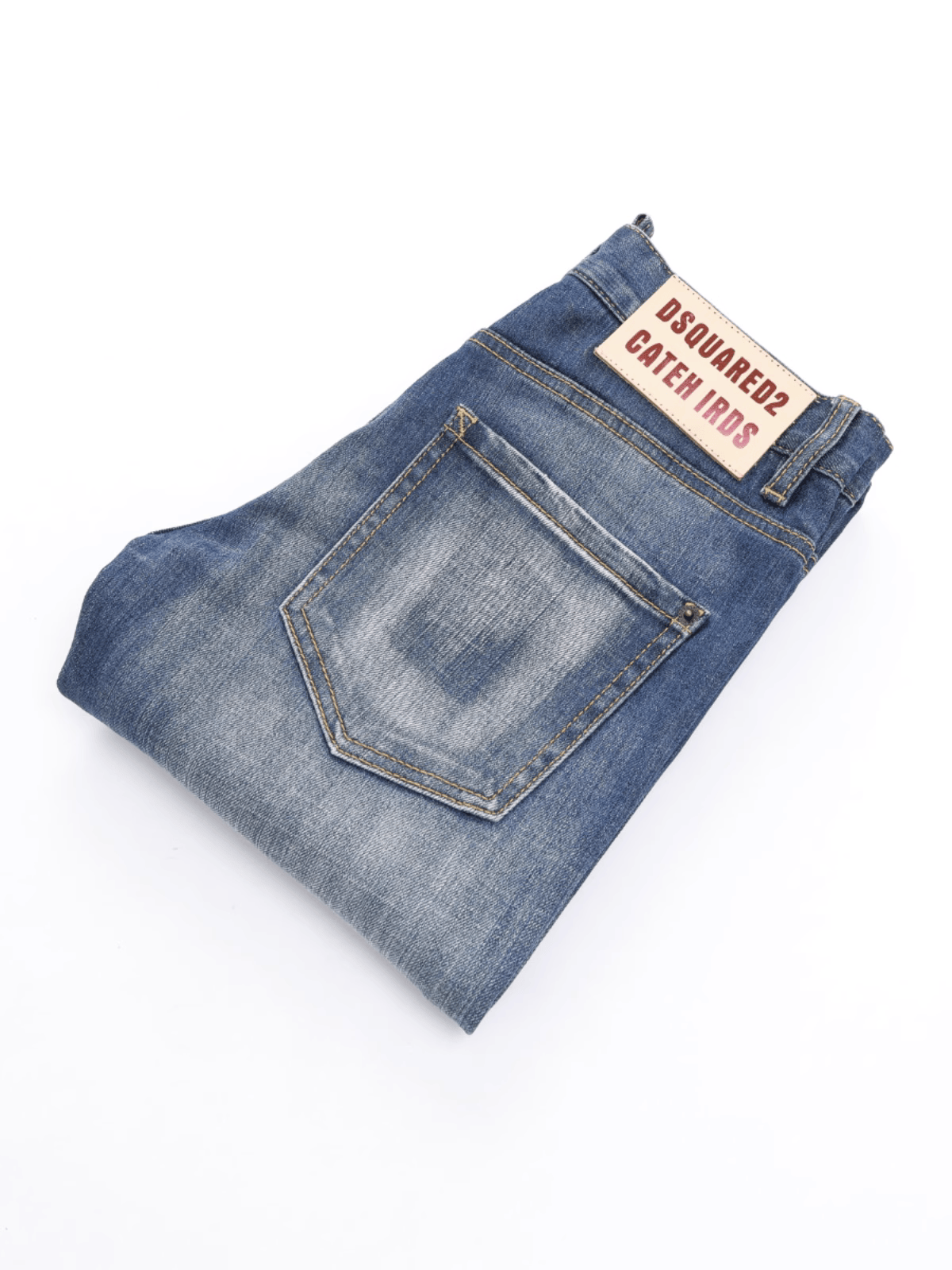 Blue Washed Ripped Jeans