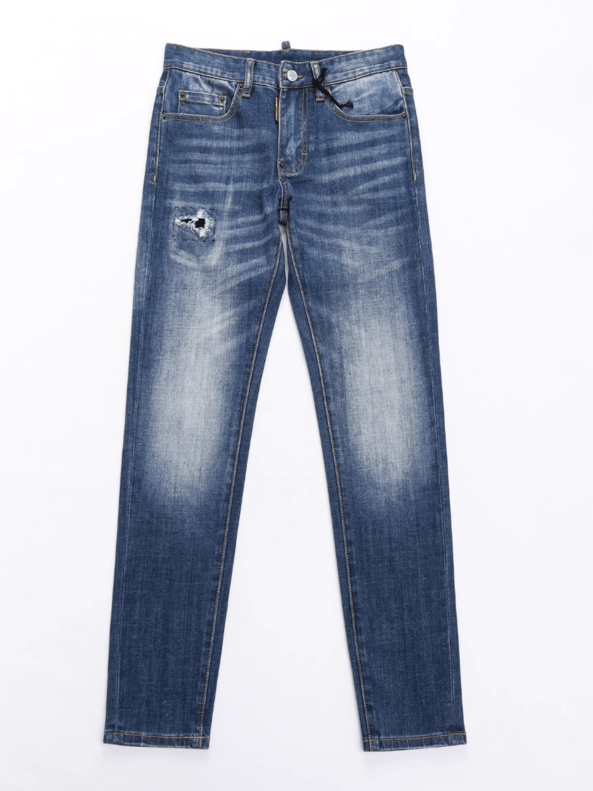 Blue Washed Ripped Jeans