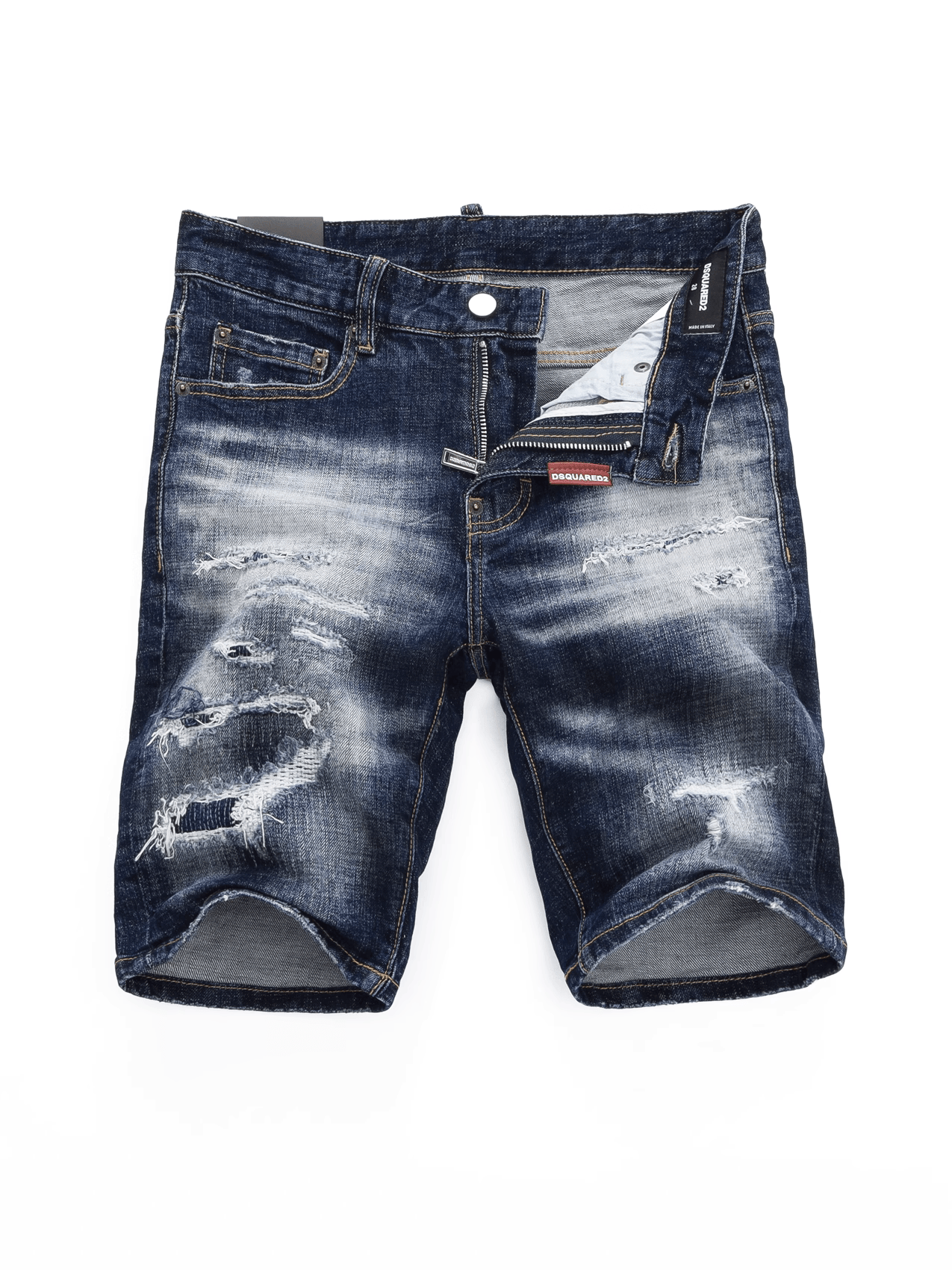 Blue White Washed Ripped Jeans