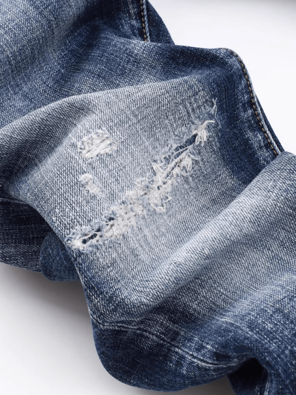 Blue Washed Patch Jeans