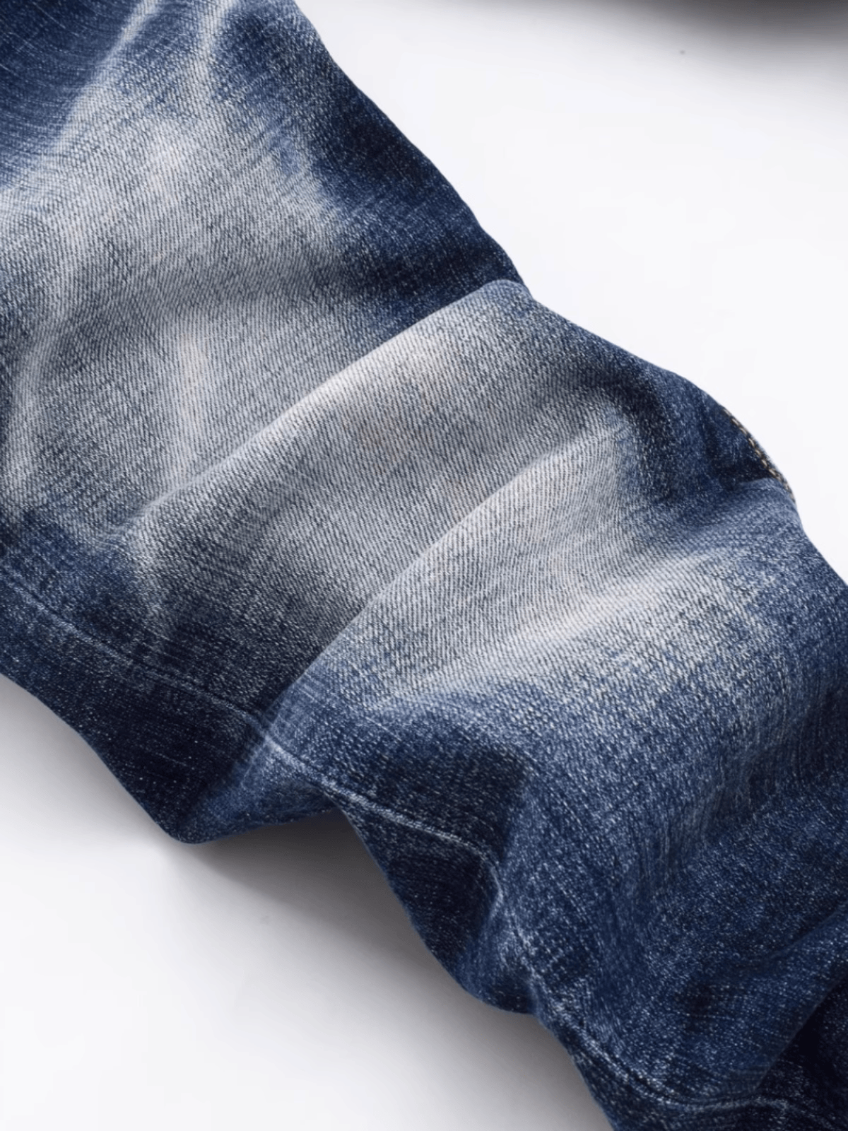 Washed Blue Ripped Jeans