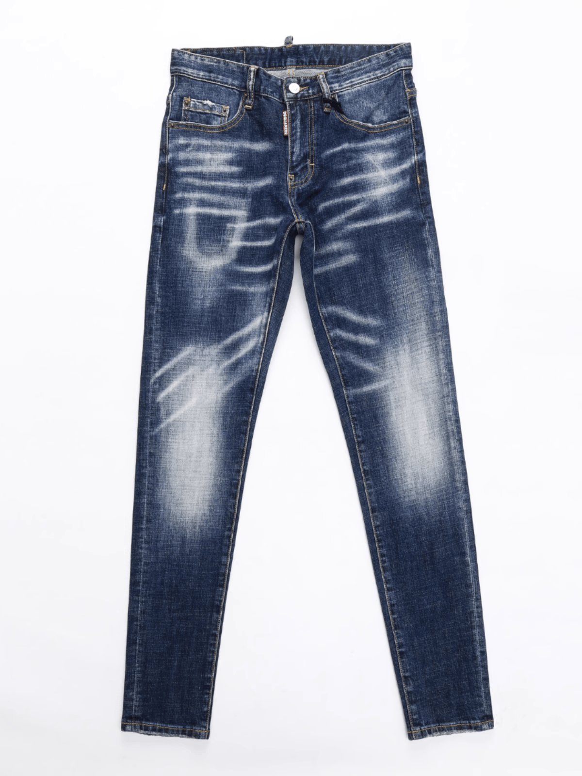 Blue White Ripped Jeans