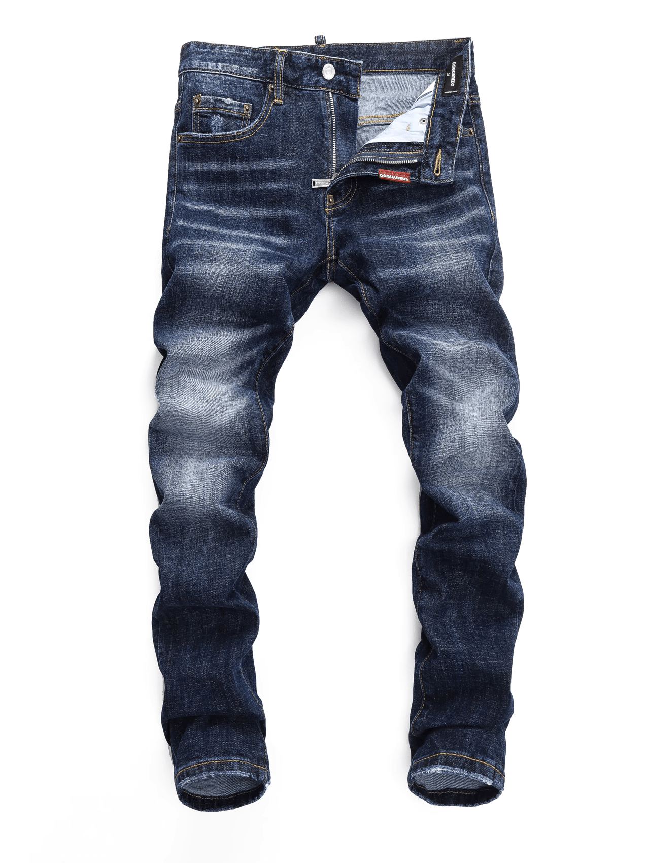 Dark Blue Washed Classic Jeans