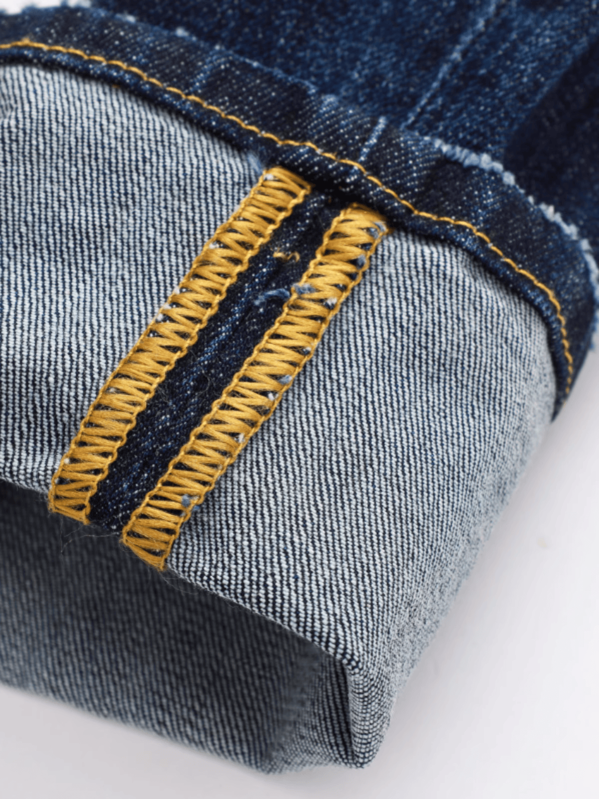 Dark White Patch Jeans