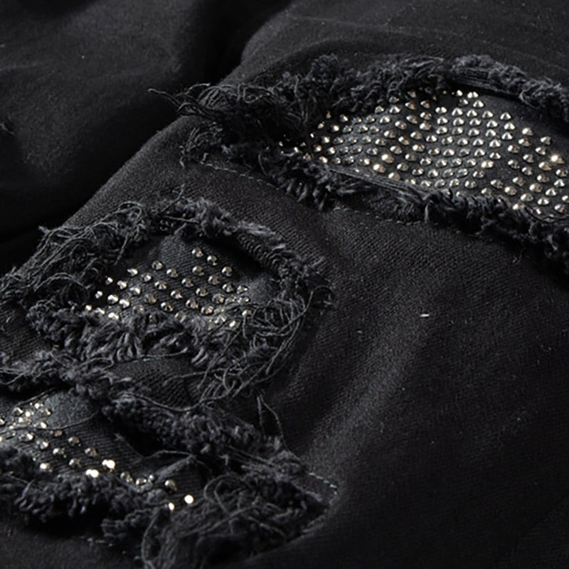 Black Diamond Patch Jeans