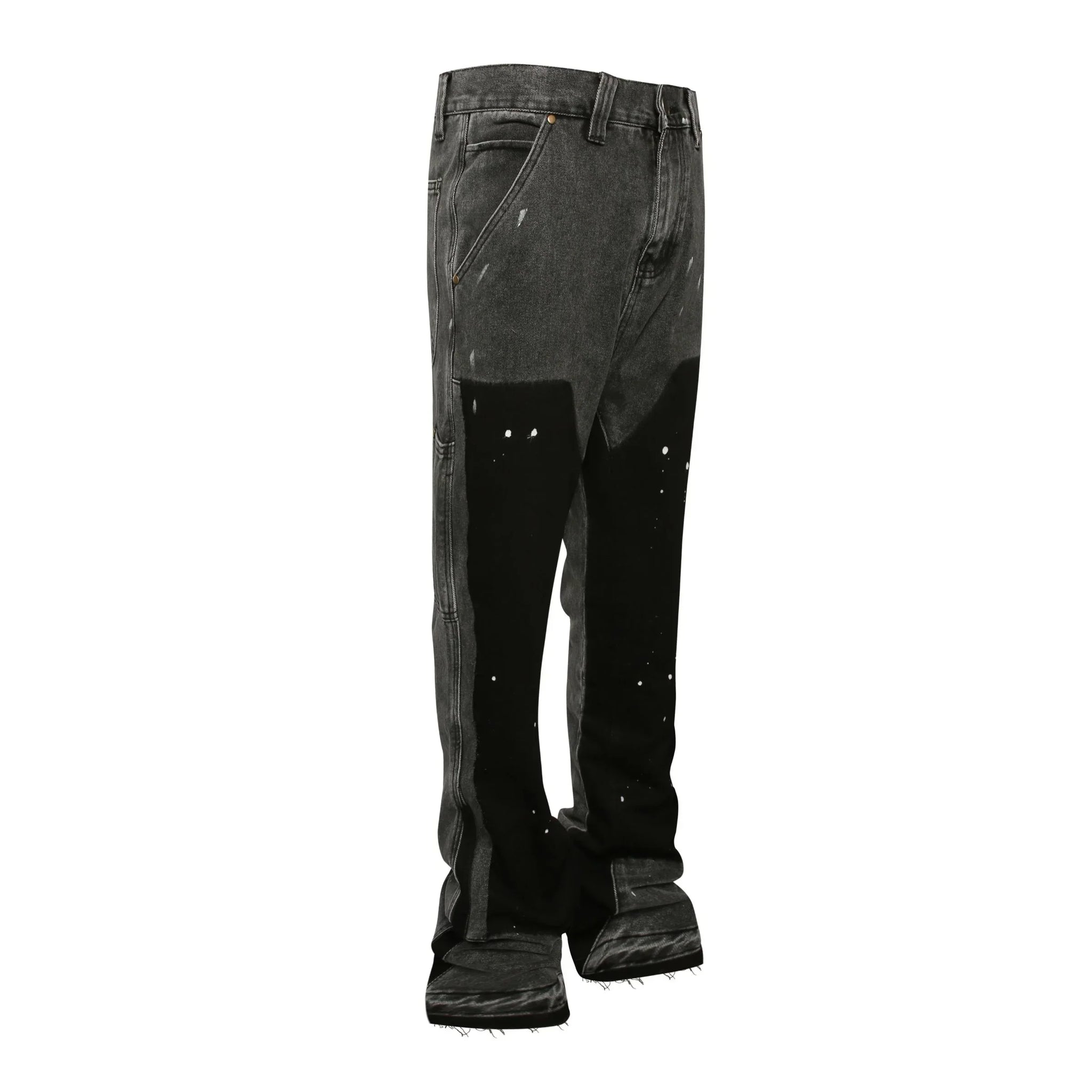 Black Flared Denim Jeans