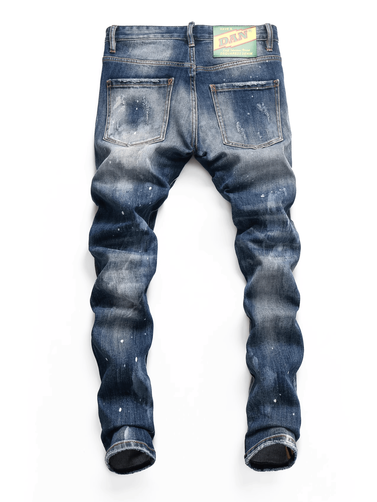 Blue Denim Ripped Jeans
