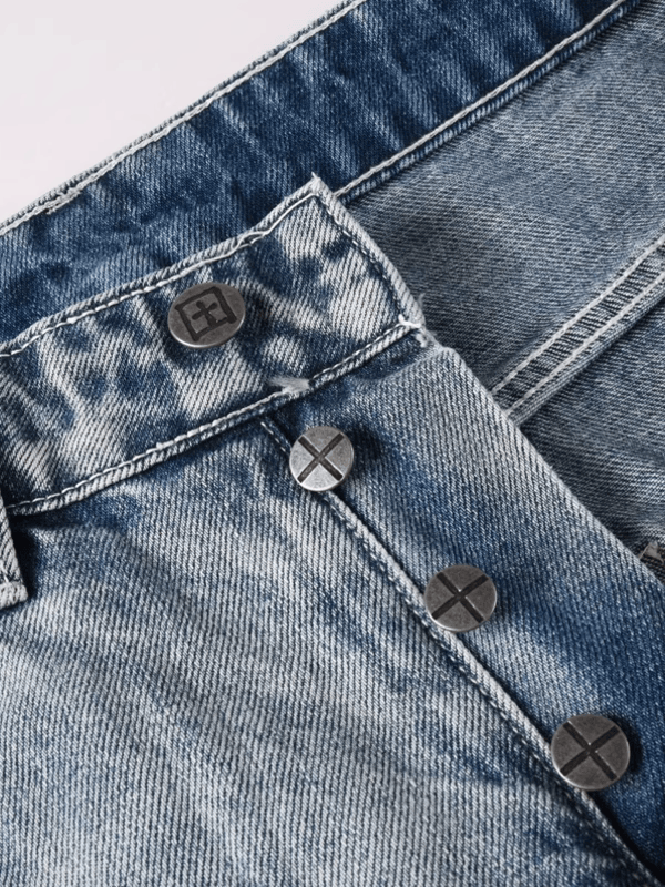 Light Washed Cross Classic Jeans