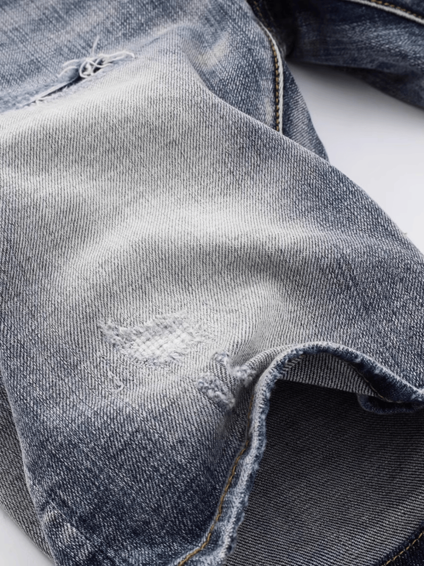 Light Blue Washed Ripped Jeans