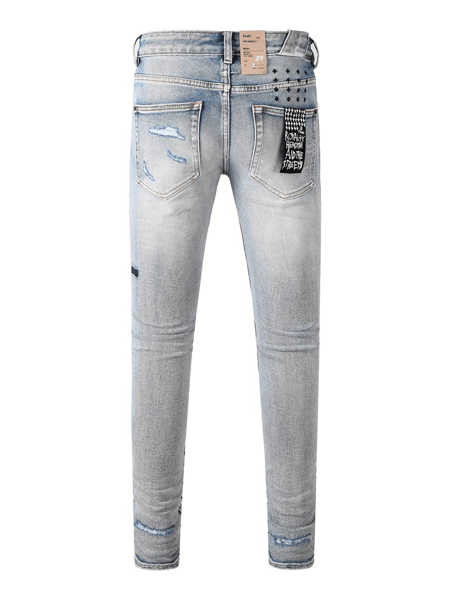 Light Blue Ripped Classic Jeans