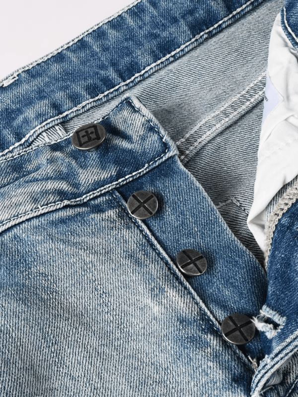 Blue White Classic Jeans