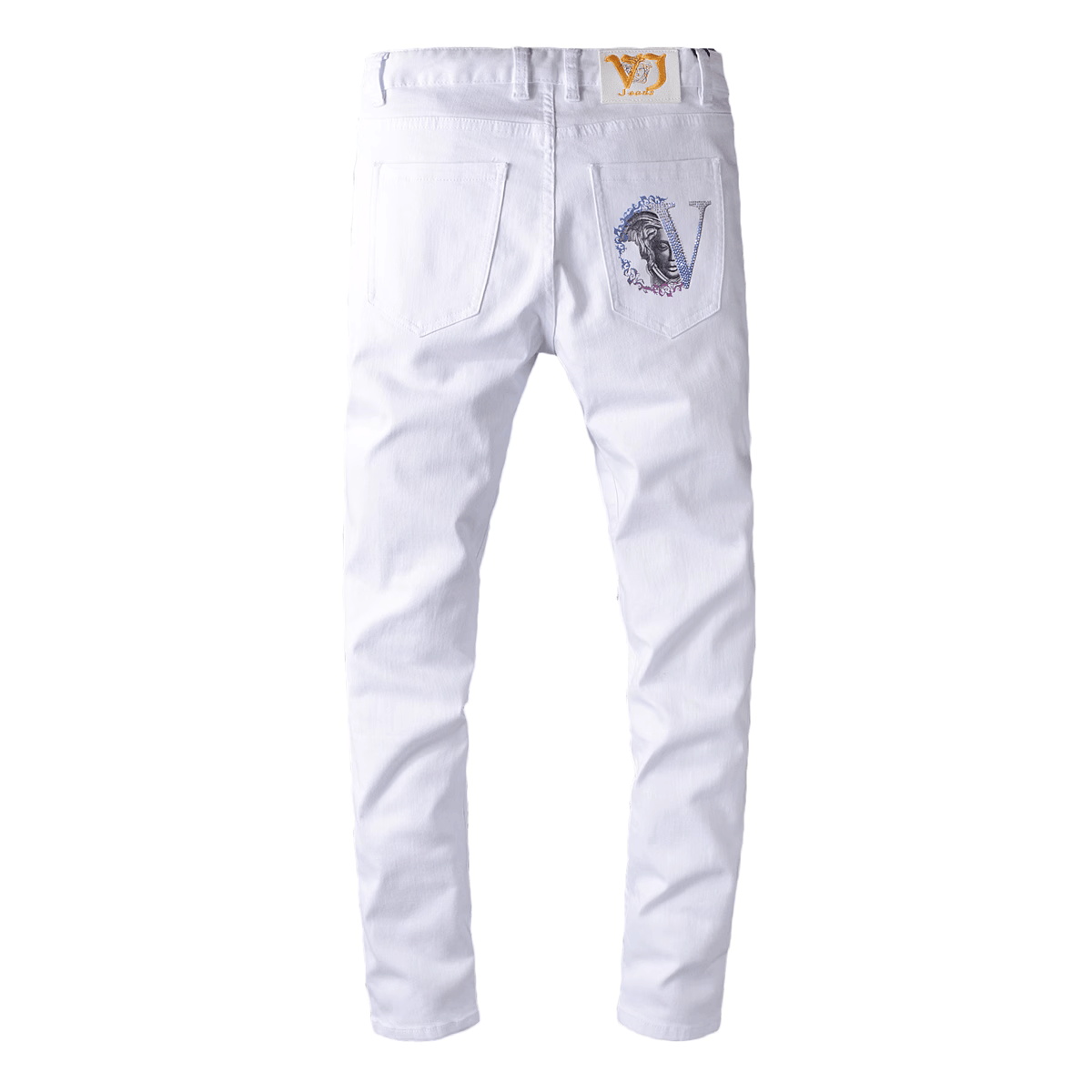 Medusa Print Diamond Jeans