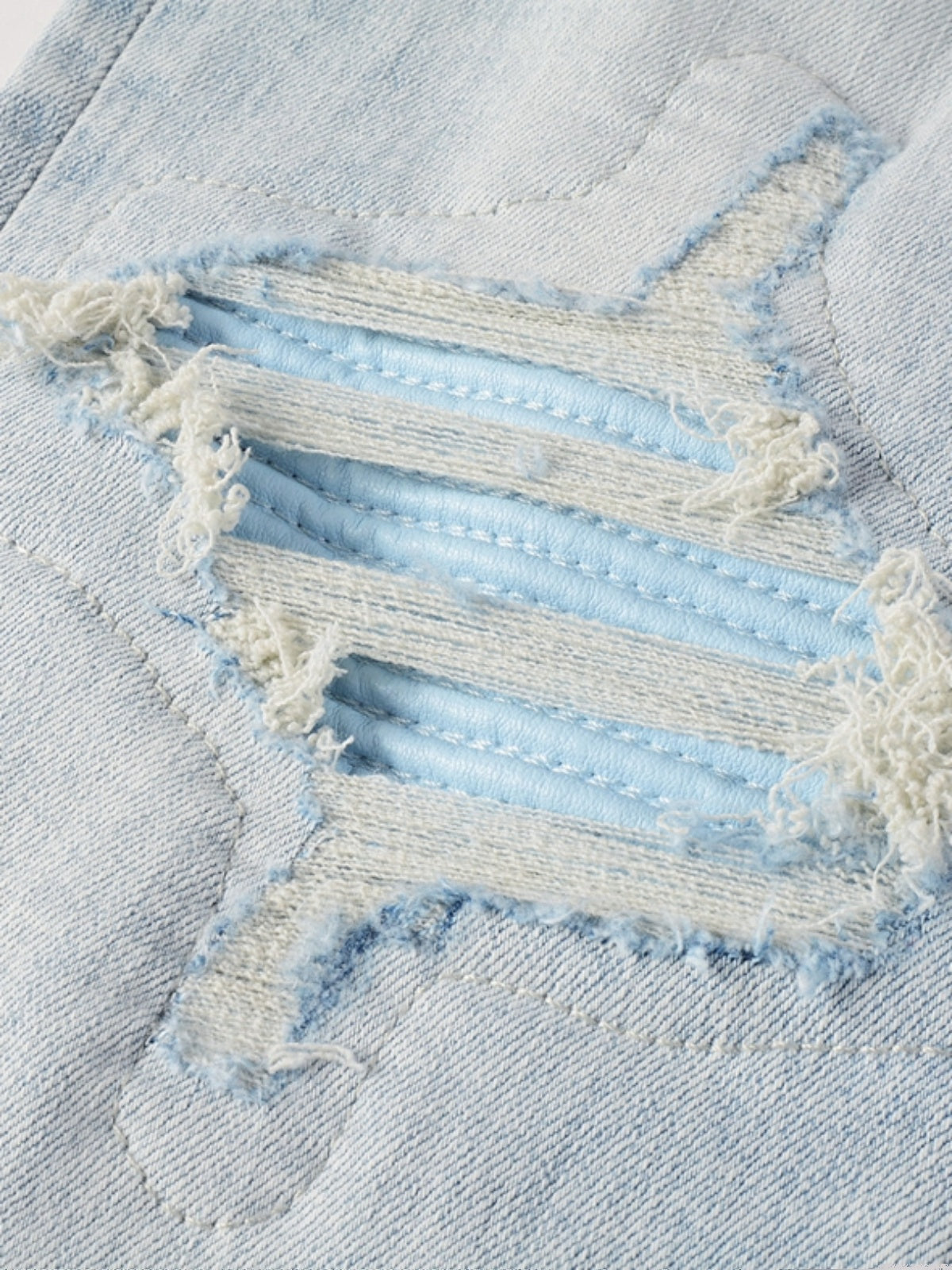 Denim Light Blue Patch Jeans