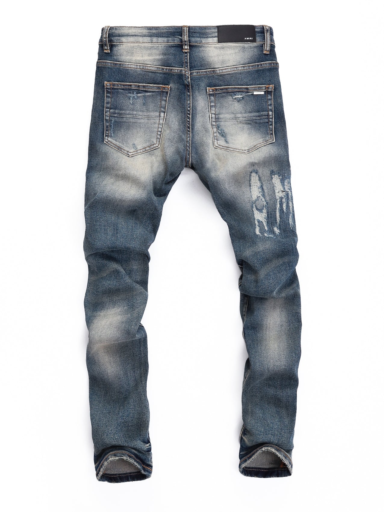 Denim Ripped Writing Jeans