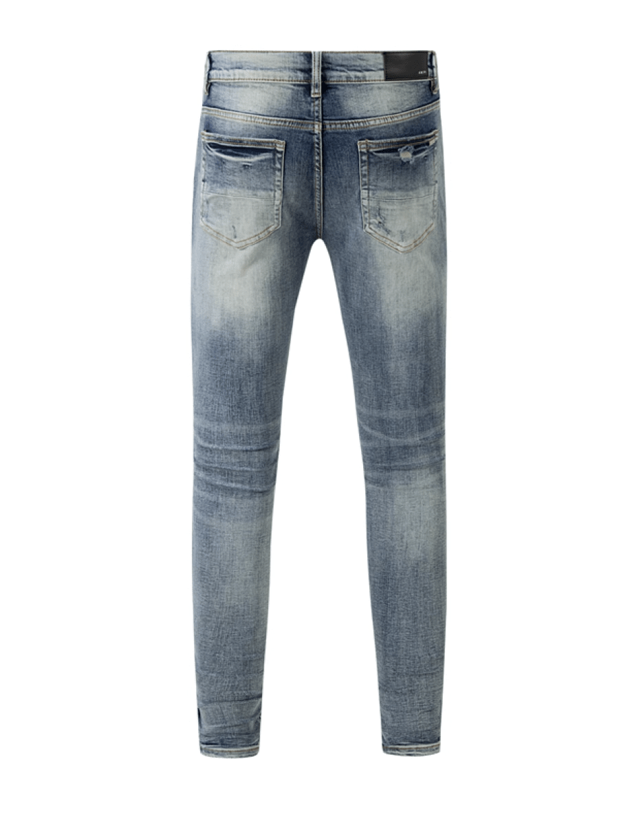 Denim White Patch Jeans