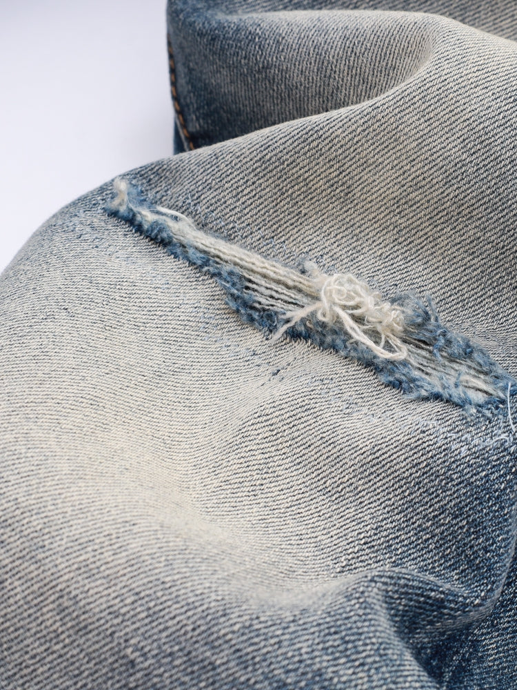Denim Ripped Writing Jeans