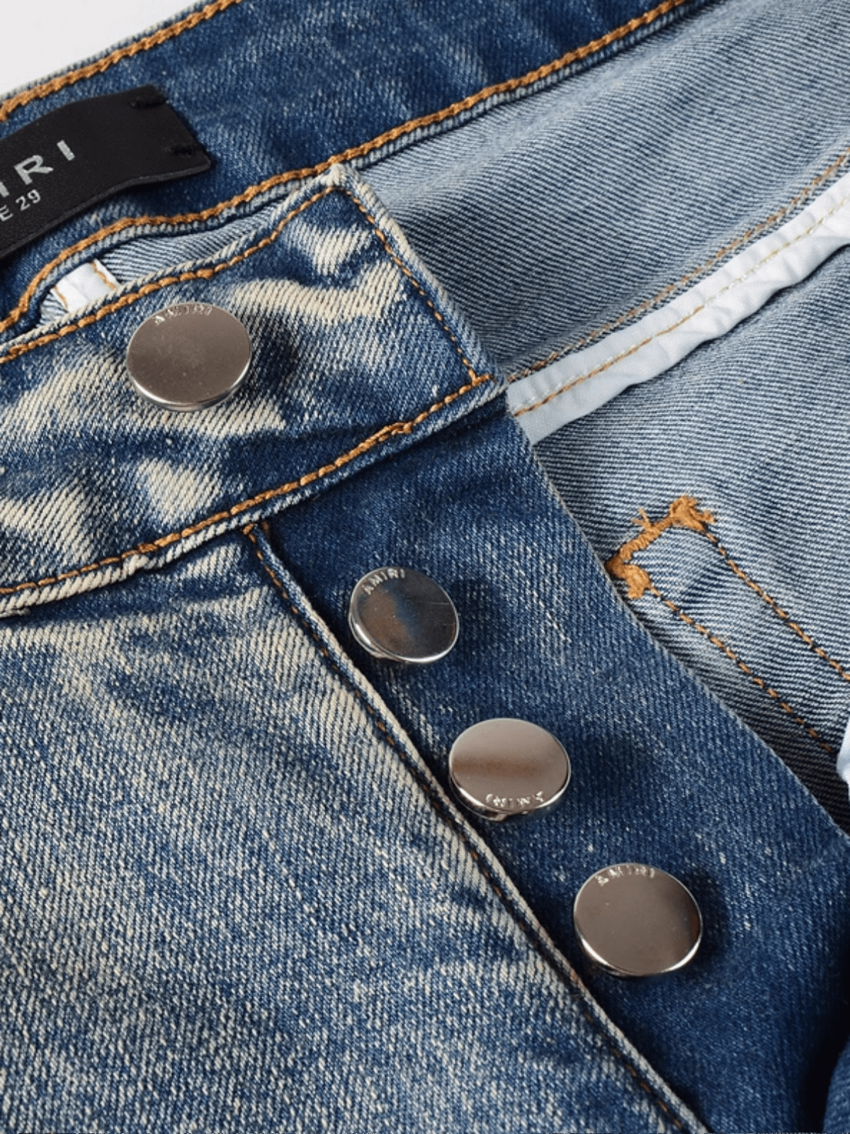 Denim Red Writing Patch Jeans