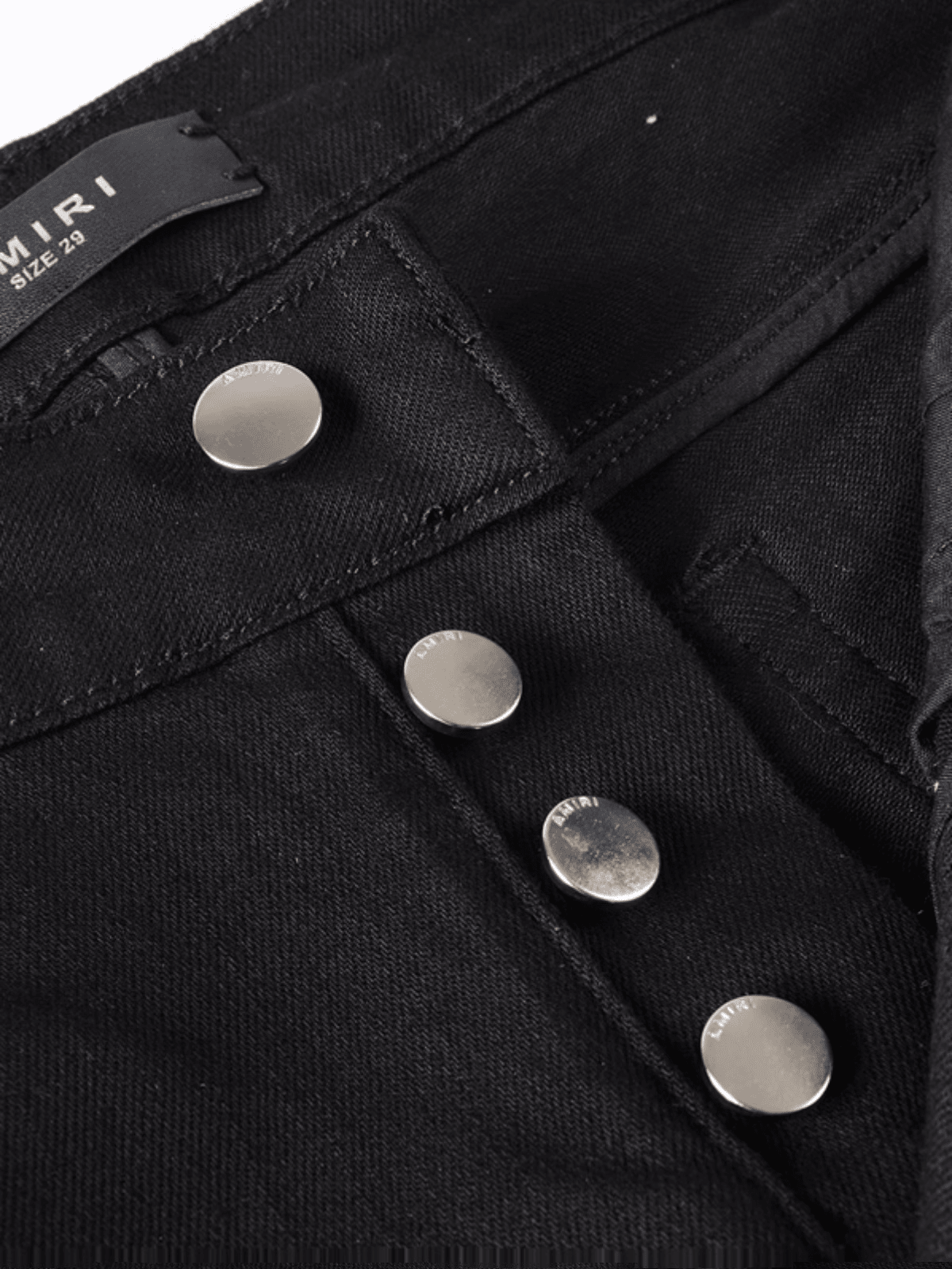 Black Ripped Light Blue Patch Jeans