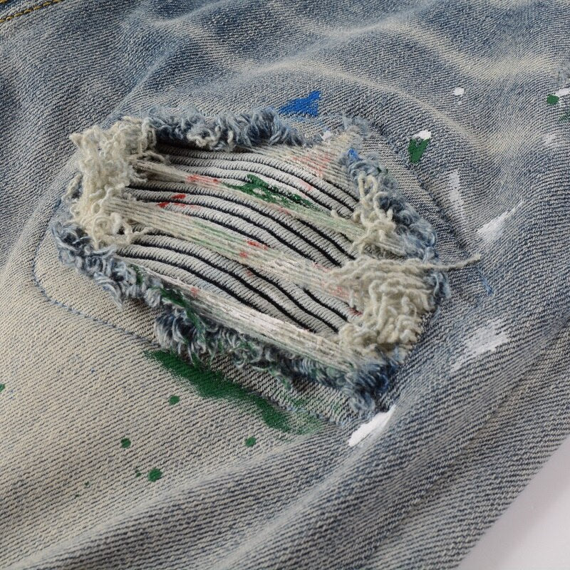 Washed Paint Jeans