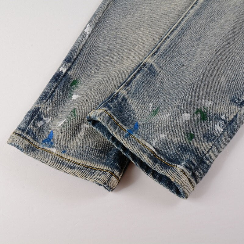 Washed Paint Jeans