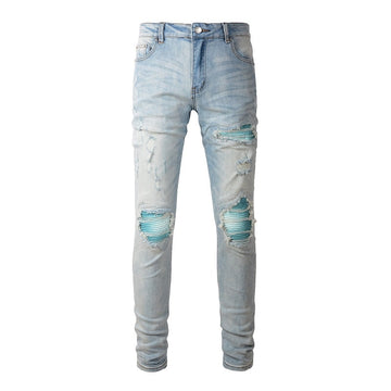 Light Blue Patch Blue Jeans