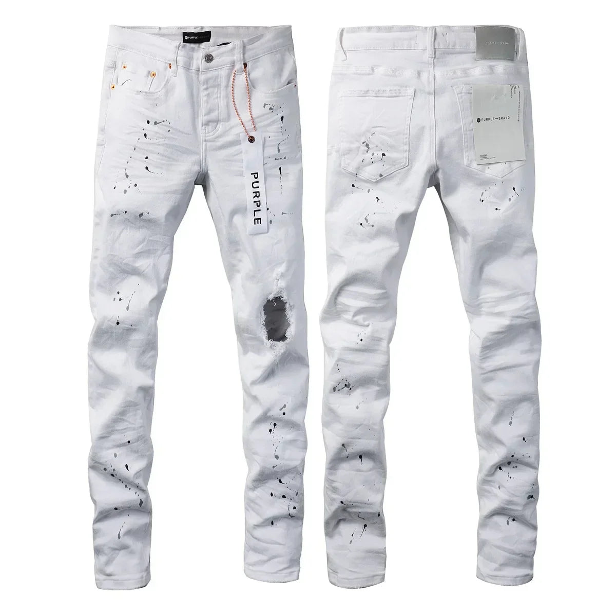 White Paint Old Fashion Jeans
