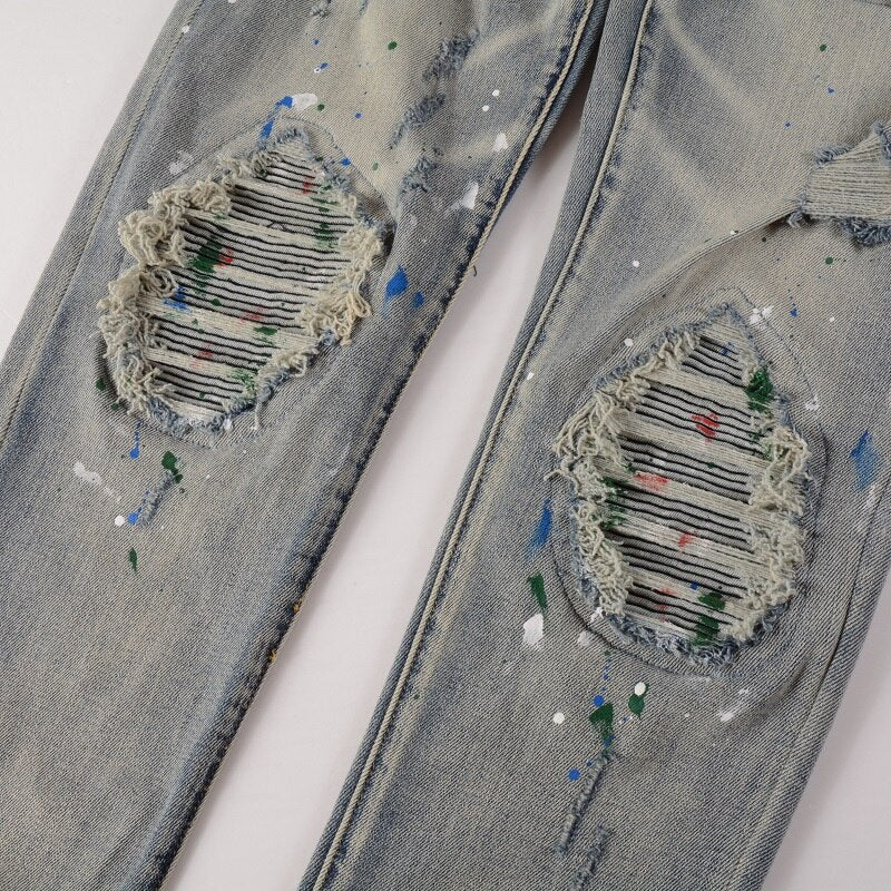 Washed Paint Jeans