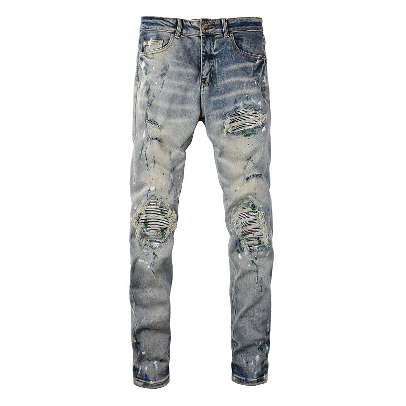 Washed Paint Jeans