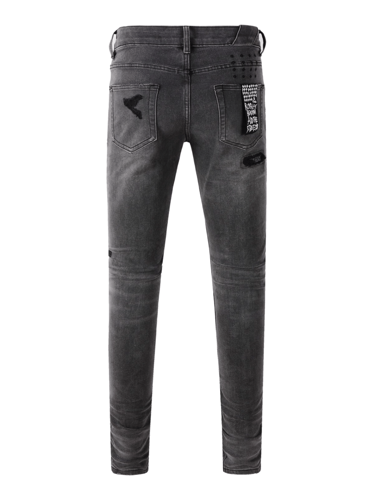 Smoky Gray Patch Jeans