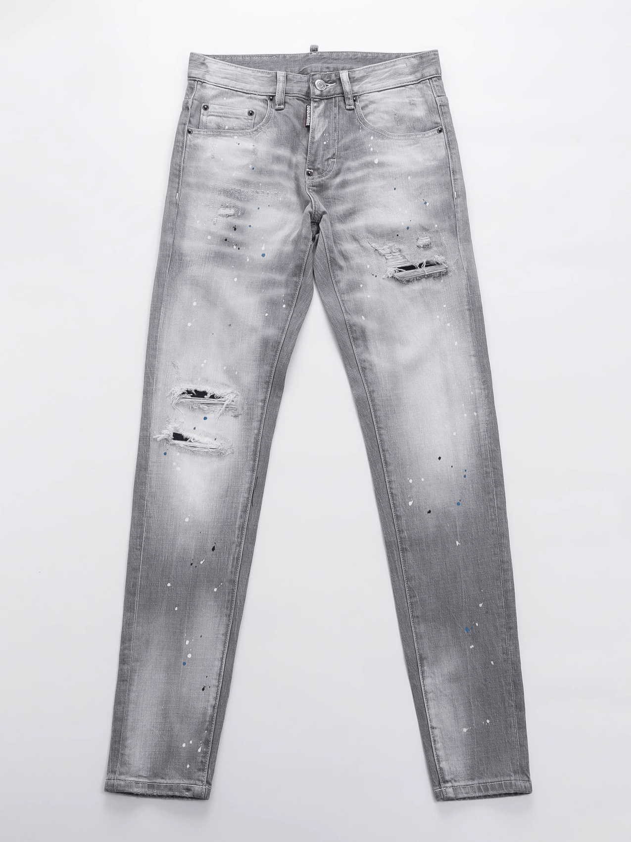 Smoky Gray Paint Washed Jeans