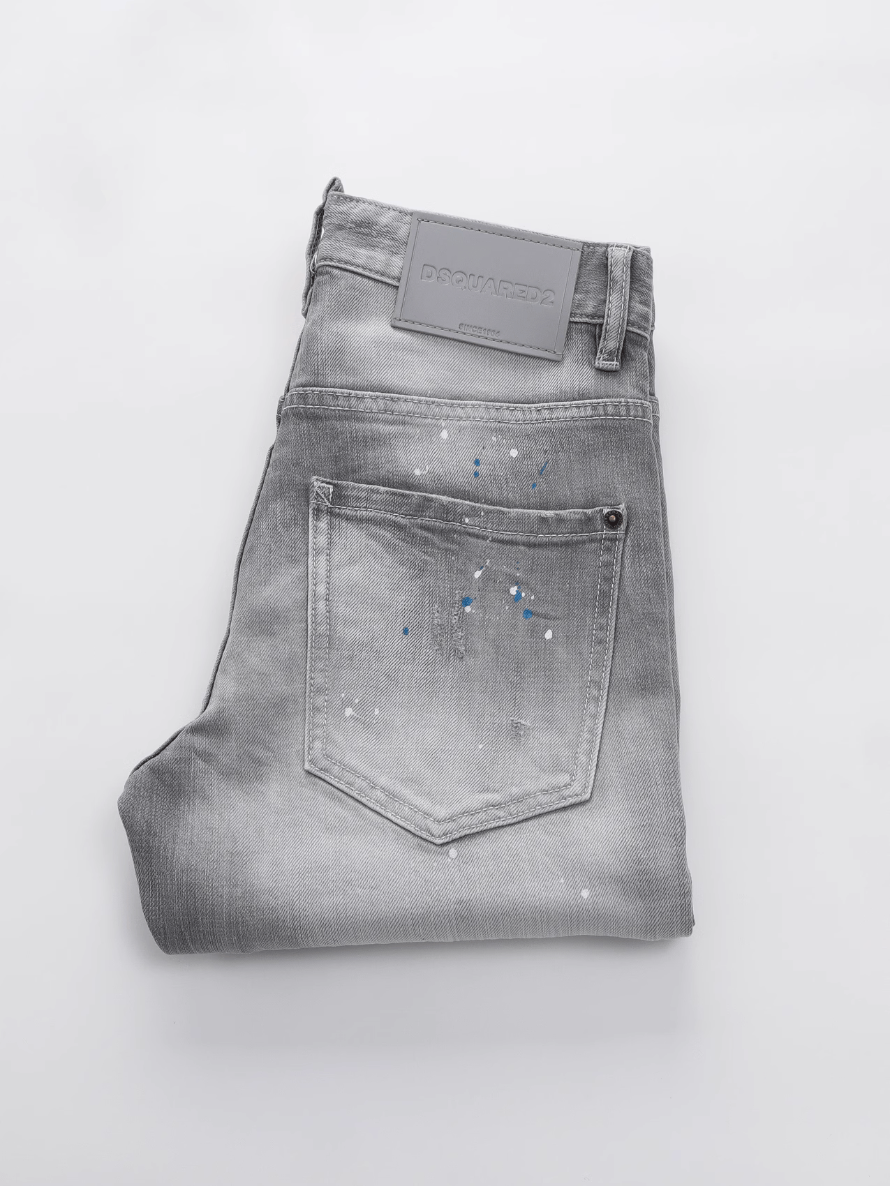 Smoky Gray Paint Washed Jeans