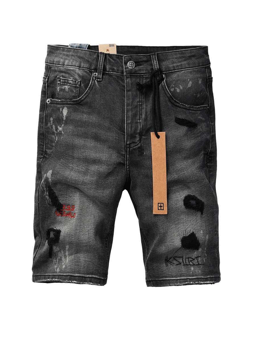 Gray Washed Ripped Jeans