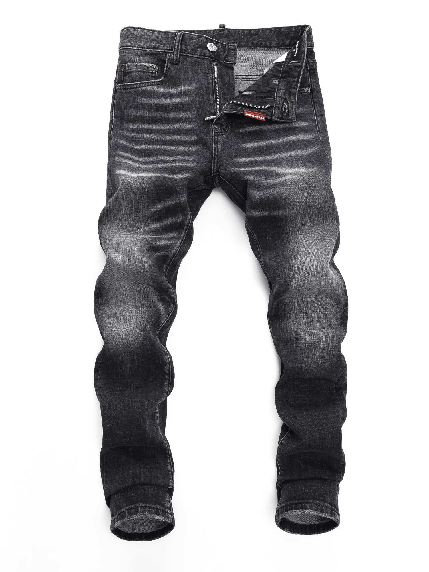 Smoky Gray Washed Ripped Jeans