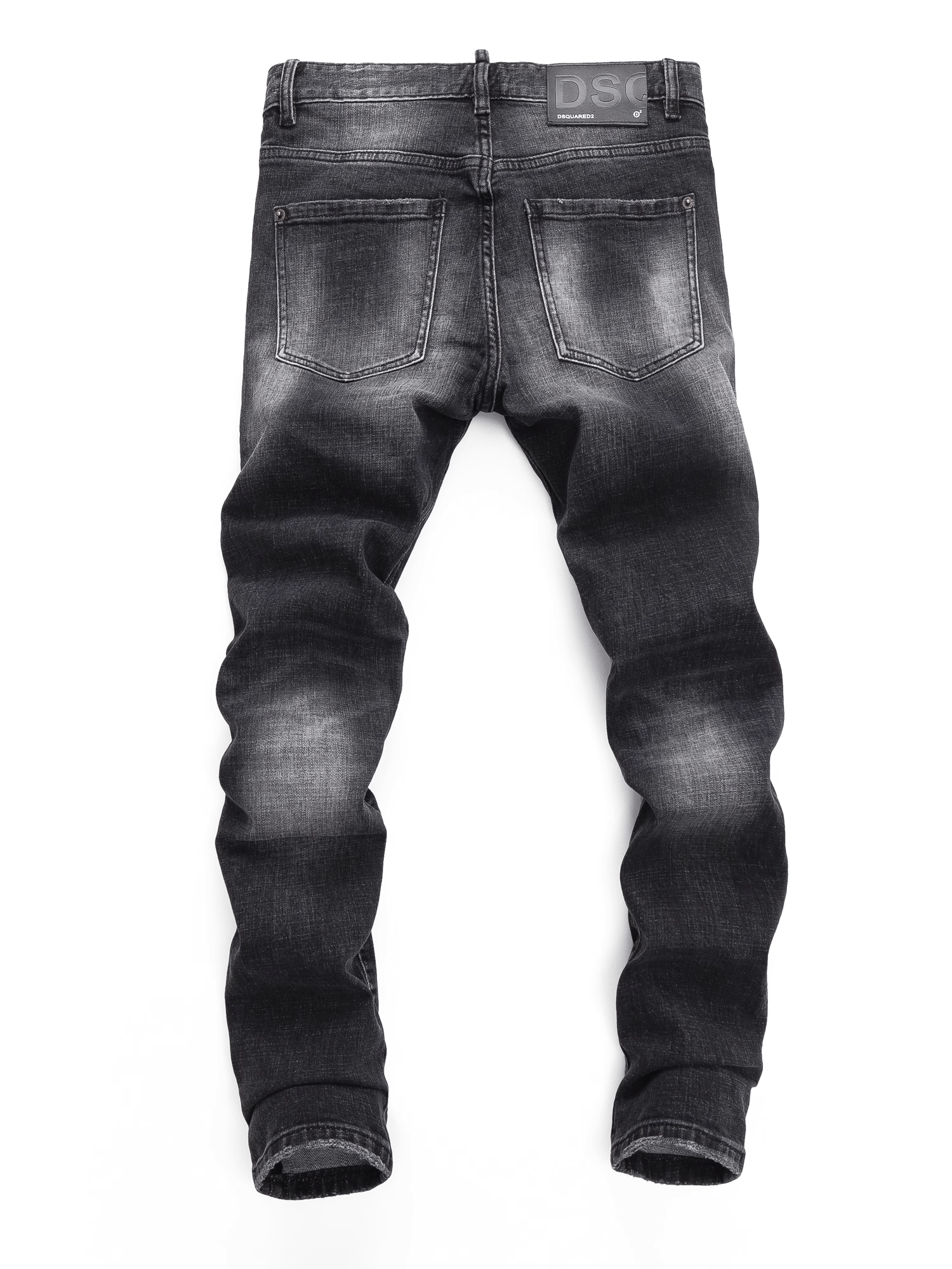 Smoky Gray Washed Ripped Jeans