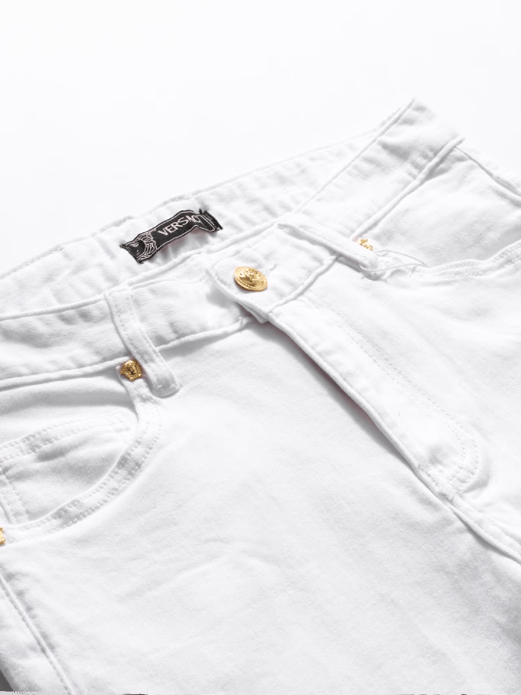 White Medusa Classic Jeans