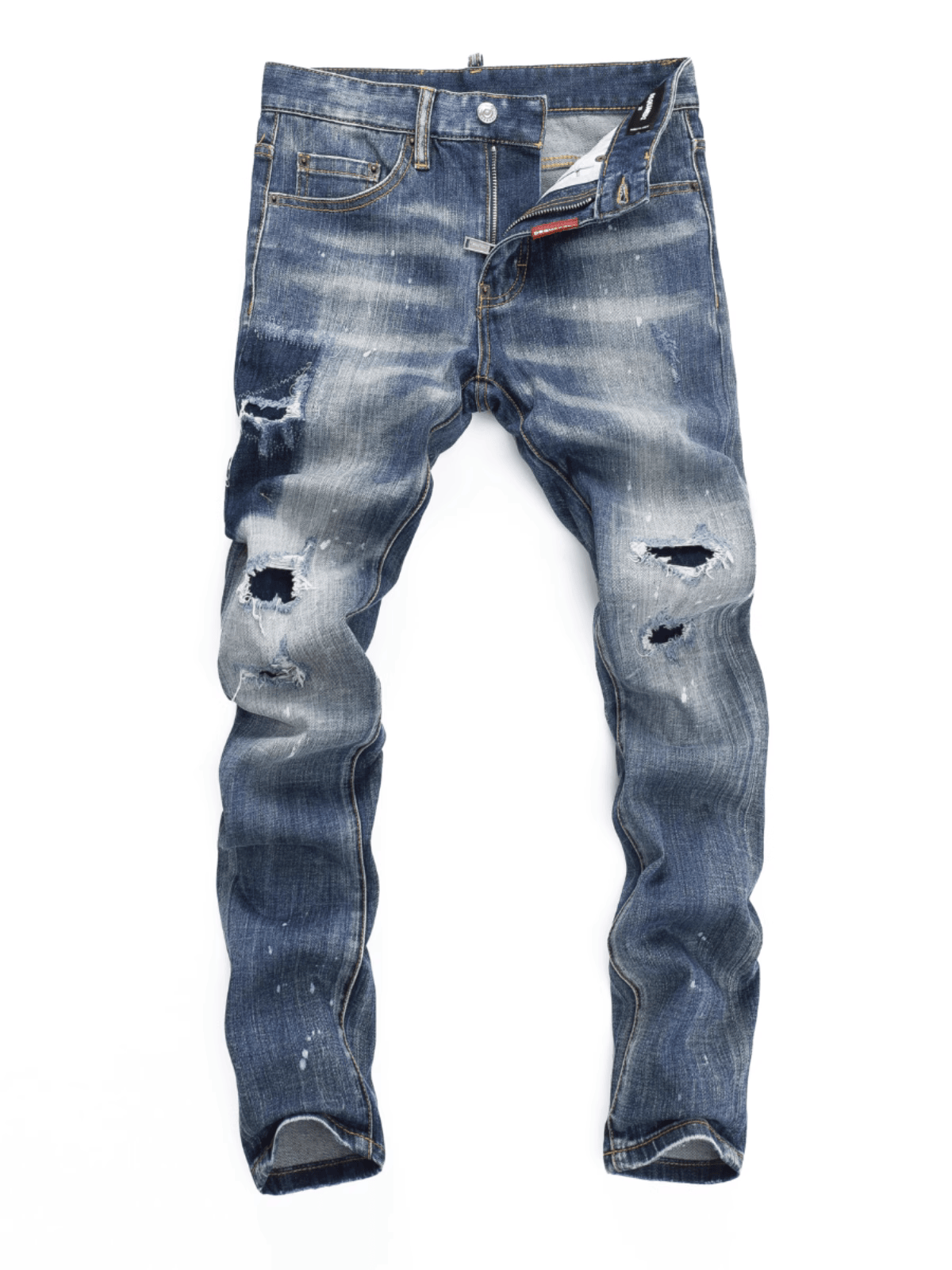 Unique Washed Ripped Jeans