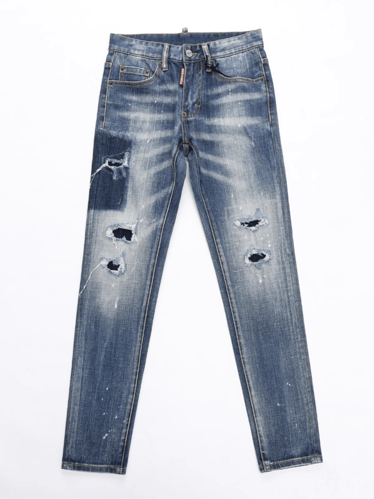 Unique Washed Ripped Jeans
