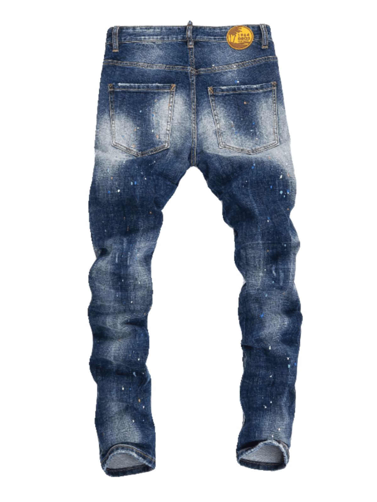 Washed Blue Ripped Jeans