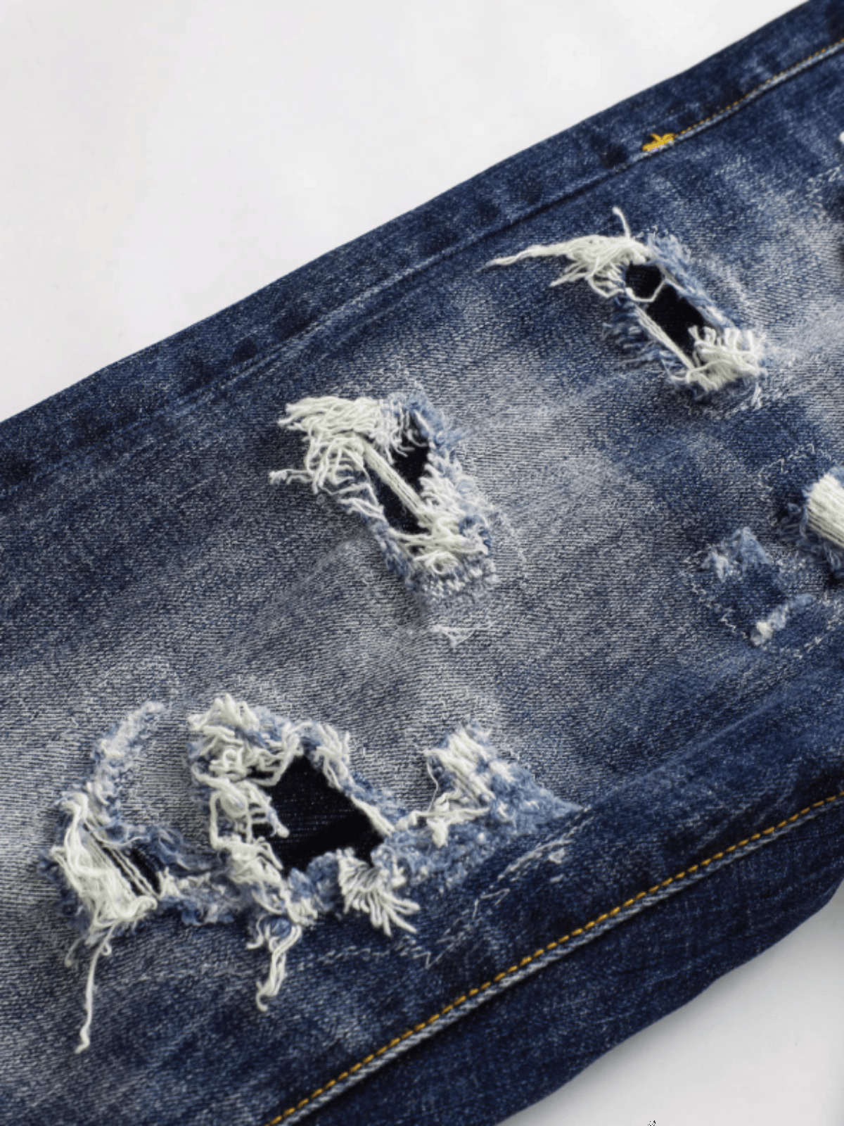 White Ripped Patch Jeans